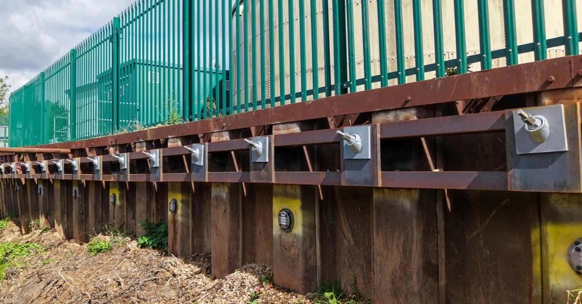 Coolham Riverside Sheet Pile Retaining Wall