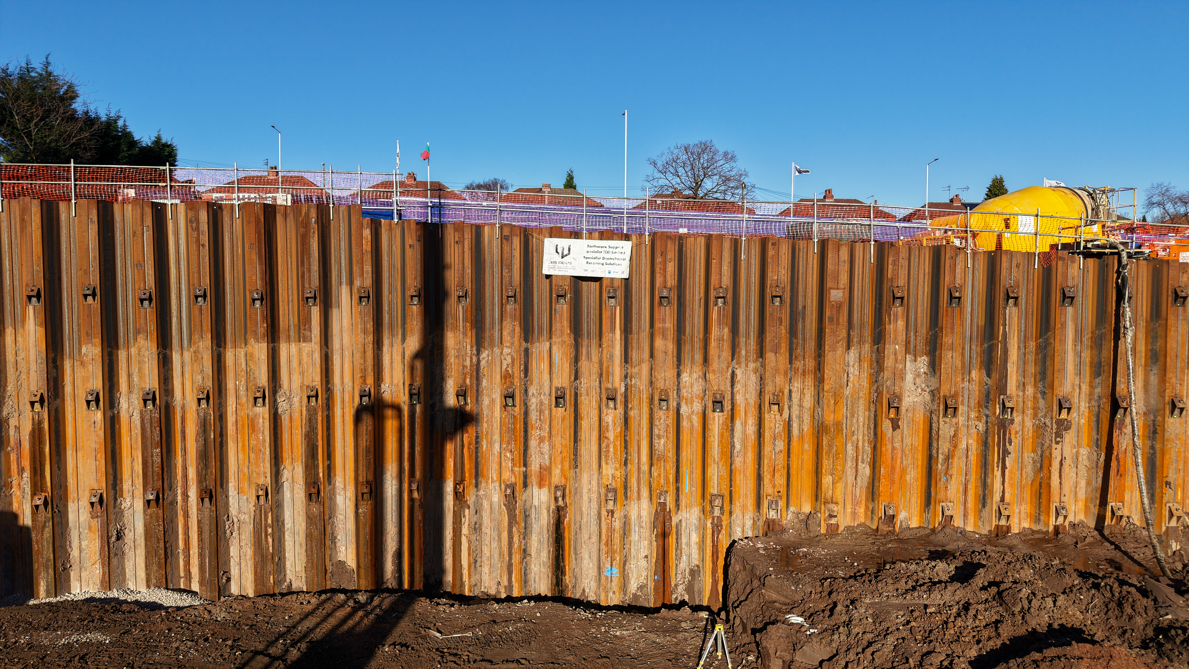 Sheet Piling Retaining Wall, Stockport