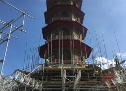 Scaffold at Great Pagoda, Kew Gardens