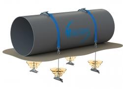 Pipeline installation using vulcan anchoring system