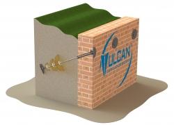 Retaining support wall stopped from falling down using Vulcan Ground Anchors