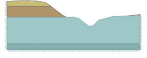 Slope profile that could have a potential of a landslide