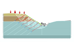 Vulcan Earth Anchors are installed beyond where the slope will fail, securing it in place