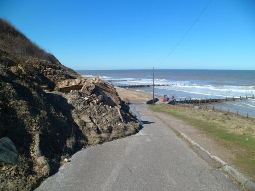 Slope failure causes landslide across road